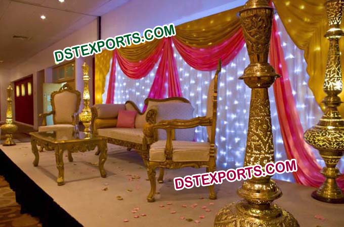 Royal Pakistani Wedding Stage Set