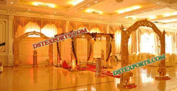 HAND CARVED WEDDING WOODEN MANDAP