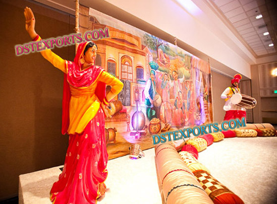 PUNJABI WEDDING SANGEET STAGE SET