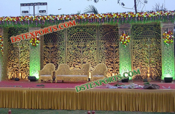 INDIAN WEDDING CARVED PANEL BACKDROP