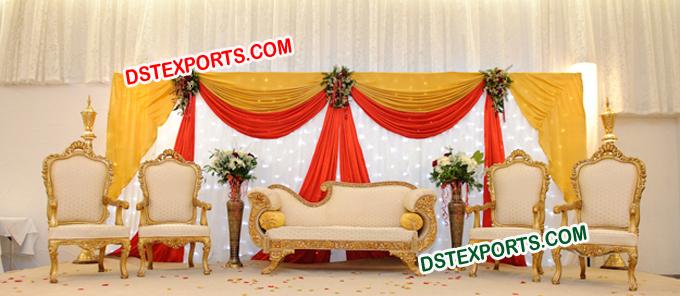 Pakistani Wedding Stage Furniture Set