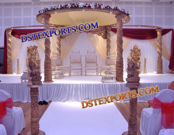 WEDDING WOODEN SPIRAL MANDAP