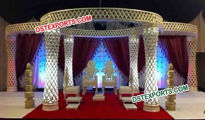 WEDDING CRYSTAL MANDAP WITH LED LIGHTS