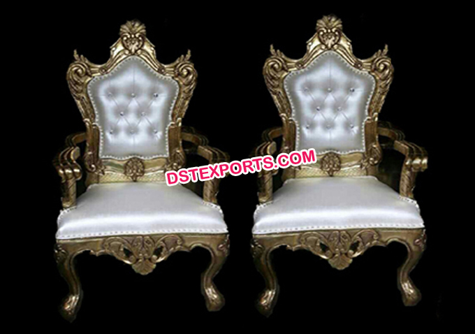 Asian Wedding Gold Metal Chairs