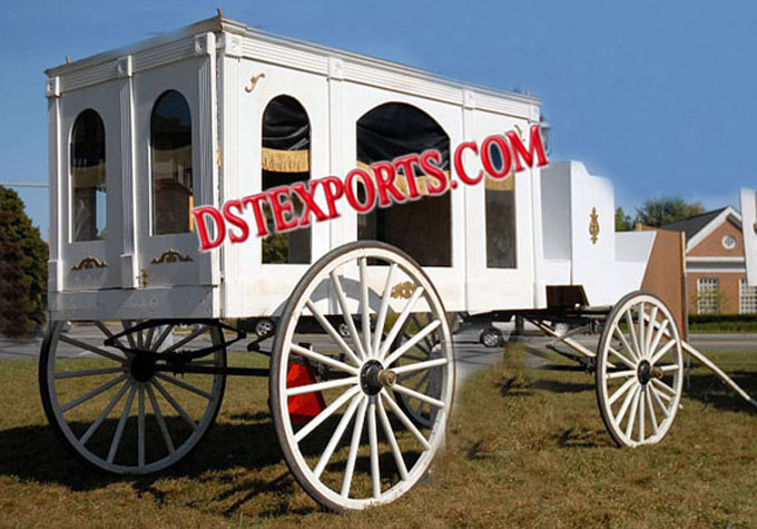 White Funeral Carriages