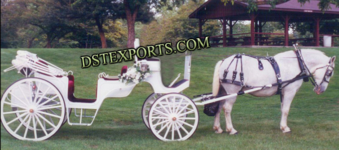 Elegent Wedding White Victoria Carriage