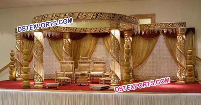 Wedding Gold Crystal Zali Mandap