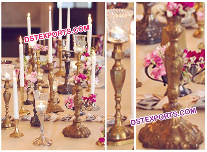 Wedding Decor Brass Candlabras