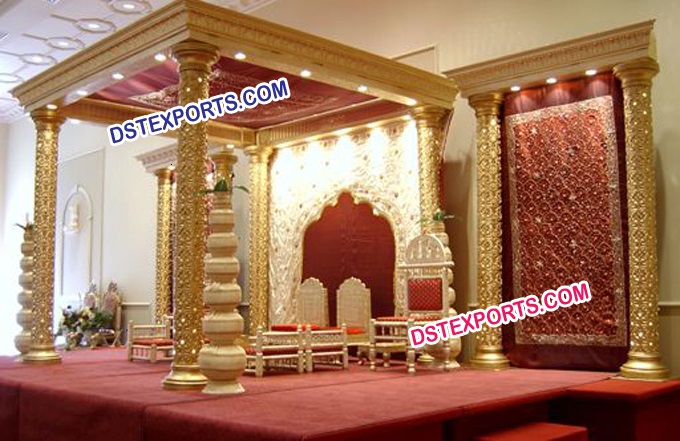 Wedding Golden Mandap Set