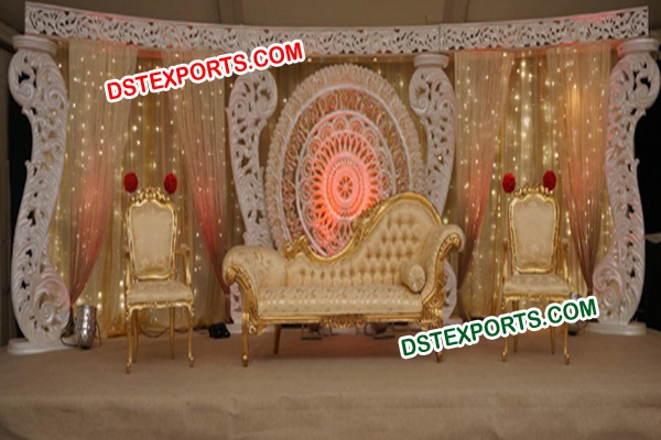 Wedding Fiber Peacock Pillar Stage