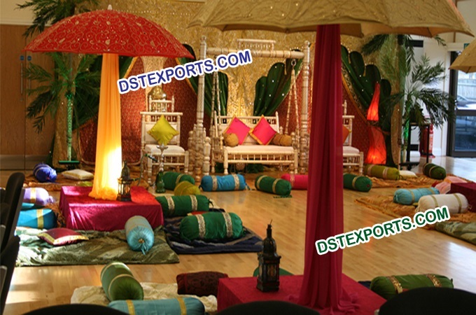 Muslim Wedding Sangeet Function Stage Set