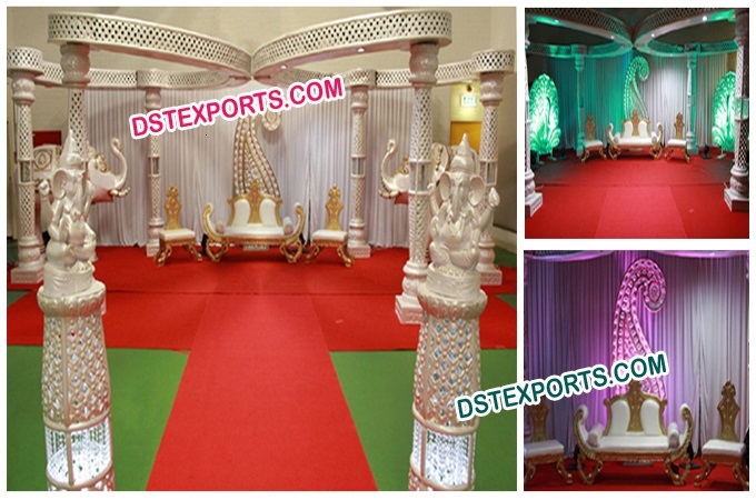 Wedding Buterfly Crystal Mandap Set