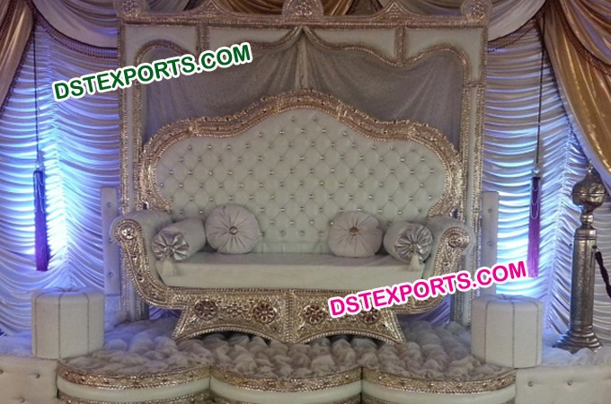 Indian Wedding Royal Maharaja Sofa Crystal Fitted