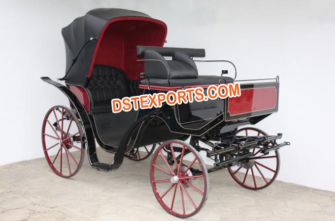 Black Royal Victoria Horse Drawn Carriage