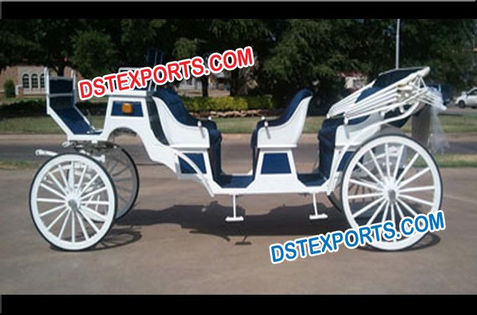 Wedding White Limousine Horse Drawn Carriage