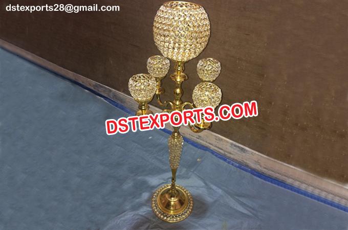 Different Style Wedding Golden Crystal Candelabra