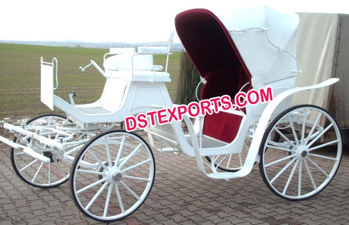 English Wedding White Victoria Carriage