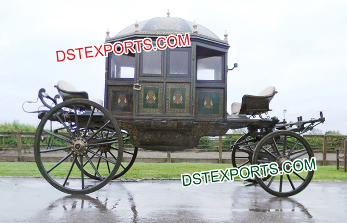 European Black Antique Wedding Carriage