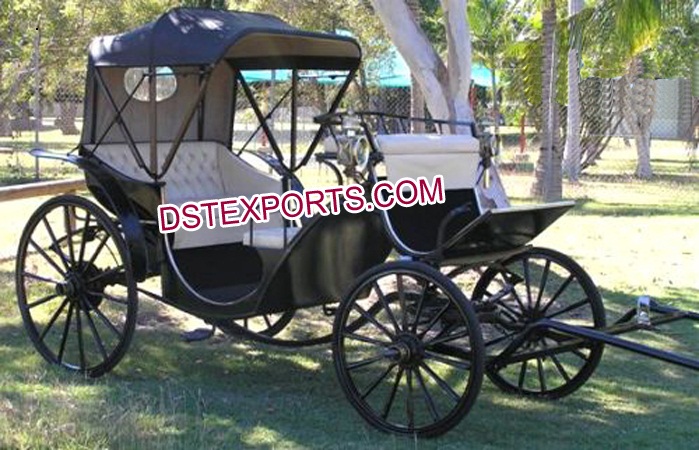 Black Two Seater Royal Carriage