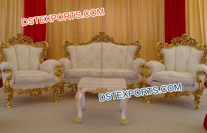 Wedding Luxury Brass Metal Furniture Set