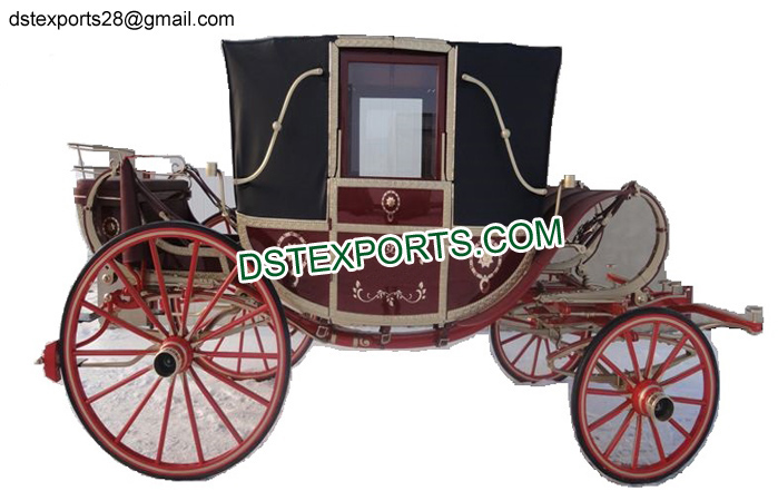 Elegant Covered Horse Drawn Buggy