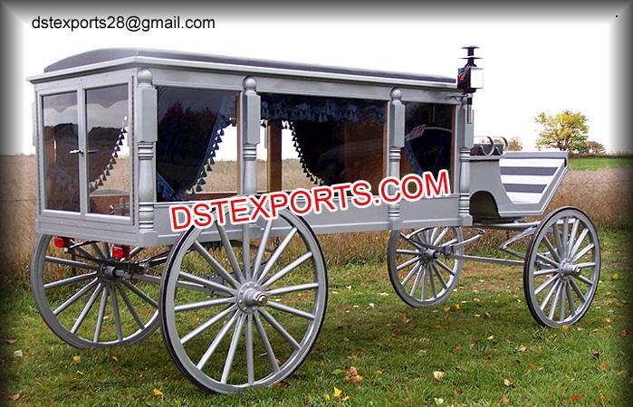 Silver Funeral Horse Drawn Carriage