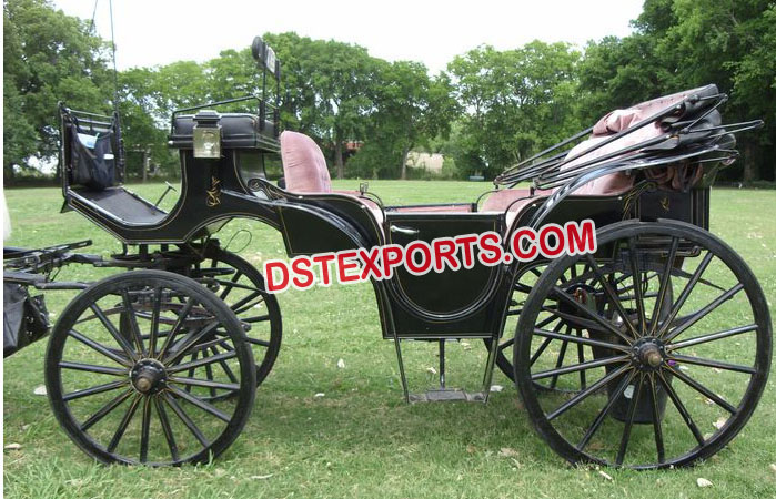 Black Royal Victoria Horse Buggy