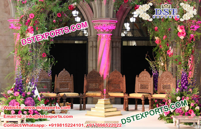 Unique Design Wedding Mandap Chairs Set