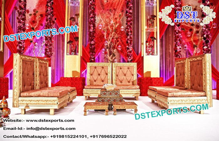 Hindu Wedding Mandap Low Chairs Set