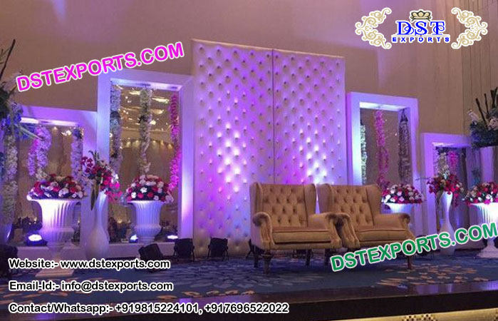 Luxury Wedding Leather Tufted Wall Panels