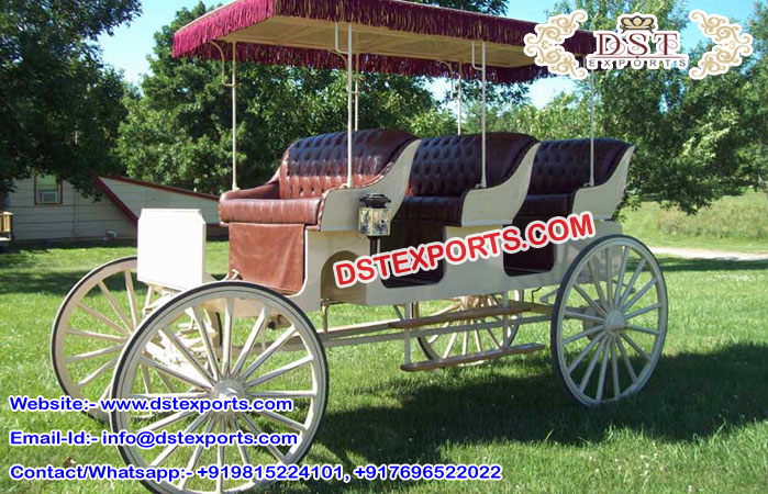 English Horse Drawn Surrey Carriage