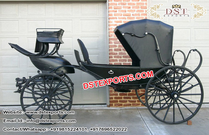 Lincolon Black Horse Drawn Carriage