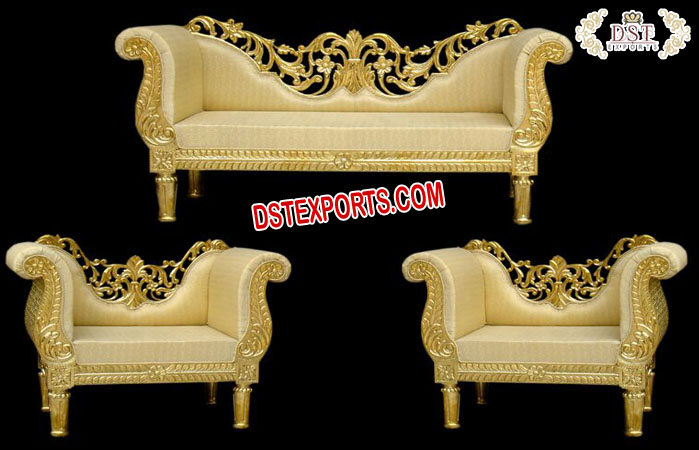 Indian Wedding Golden Sofa Set