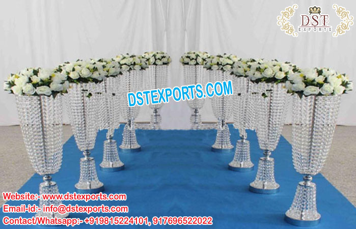 Wedding Decorative Walkway Crystal Pillars