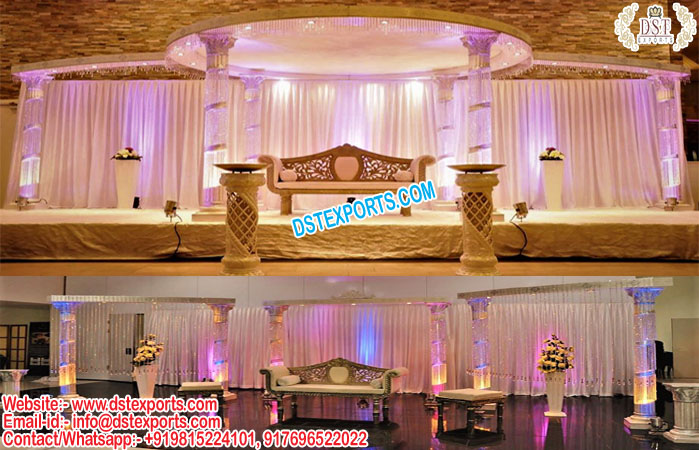 Imperial Asian Wedding Crystal Fiber Mandap Sweden