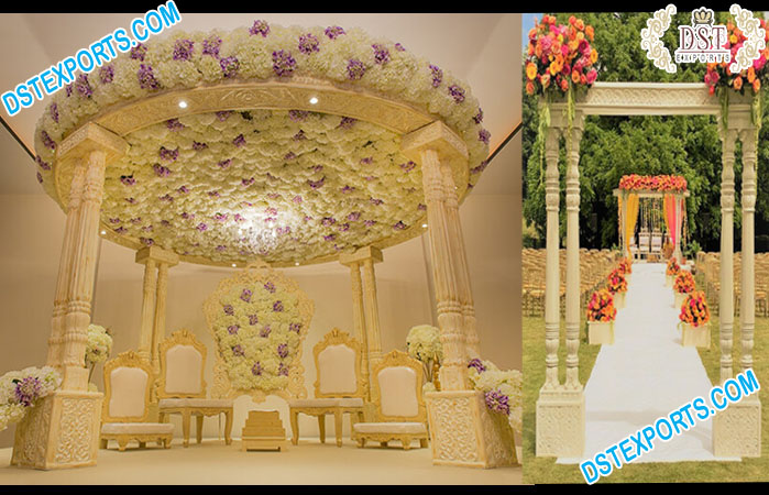 Royal Wedding Double Pole Fiber Mandap