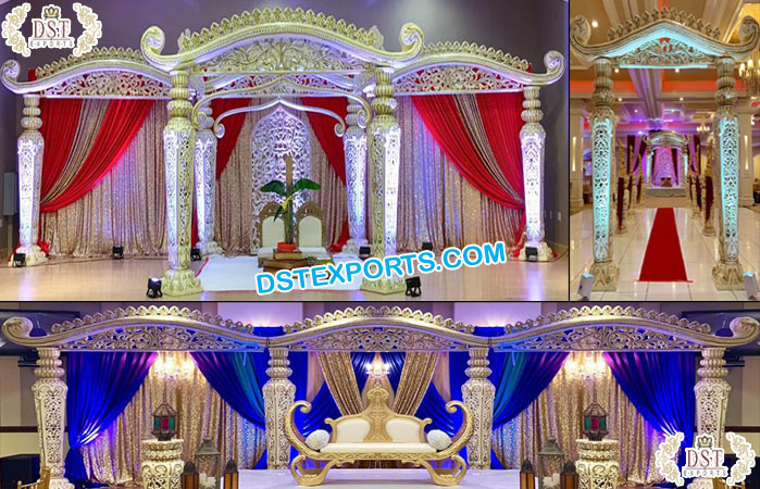 Grand Hindu Wedding Dhanush Fiber Mandap UK