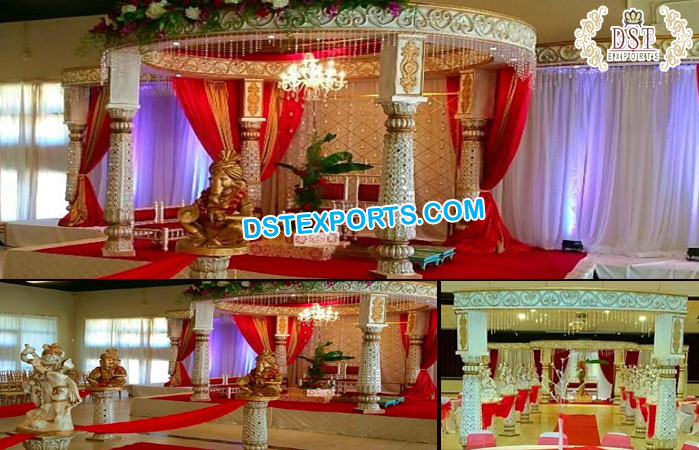 Elegant Fiber Crystal Wedding Mandap