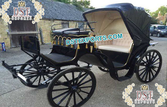 Latest Tourist Black Victoria Horse Carriage