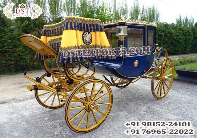Exquisite Design Royal Blue Horse Carriage