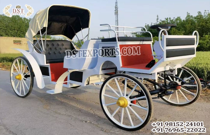 Classic Design White Horse Drawn Carriage