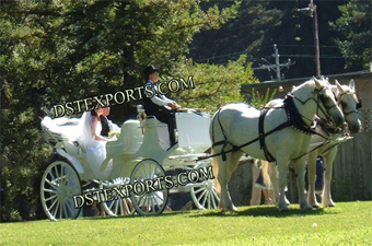 White Victoria Horse Carriages