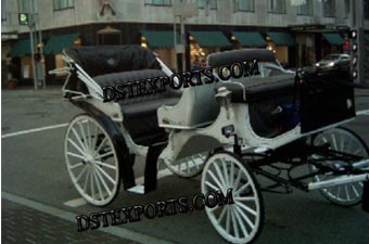 Antique Black Horse Drawn Carriages