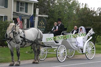 English White Wedding Horse Carriages