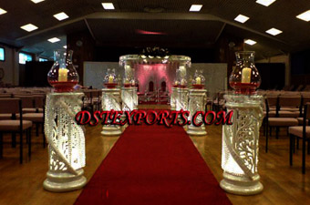 Wedding Fiber Crystal Aisle Way Pillars