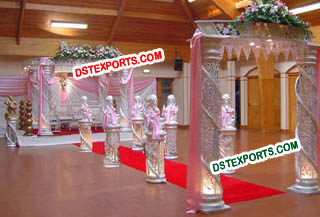 Wedding Crystal Fiber Mandap/Pagoda