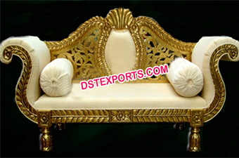 Asian Wedding Golden Brass Love Seater