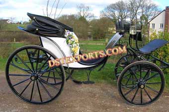 White And Black Two Seater Carriages