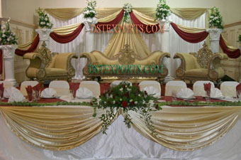 Muslim Wedding Gold Furniture Stage Set