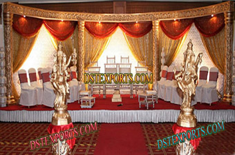 Asian Wedding Fiber Golden Stage Set